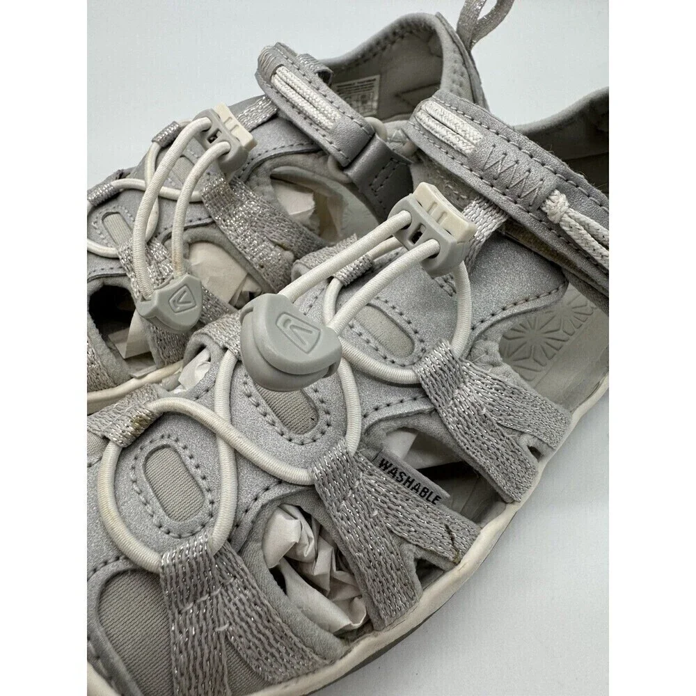 KEEN silver glitter moxie sandals water shoes kids size 13
